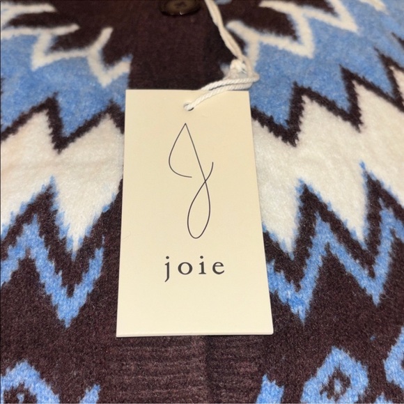Joie Blue Fair Isle Button-Up Cardigan NWT - Picture 5 of 6